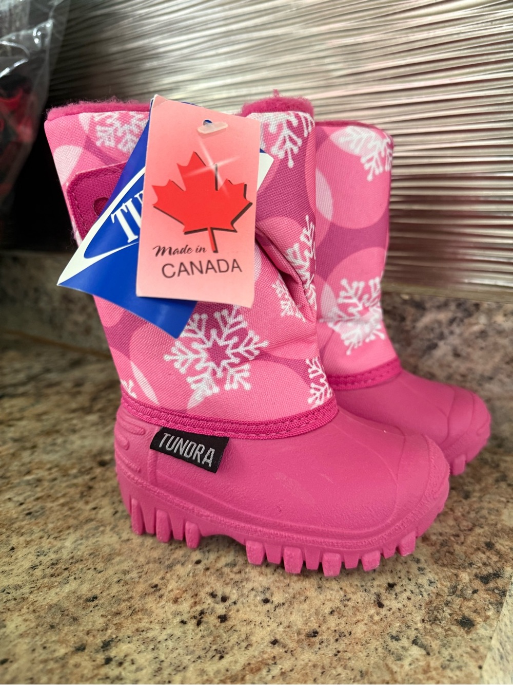 Kids Pink Winter Boots